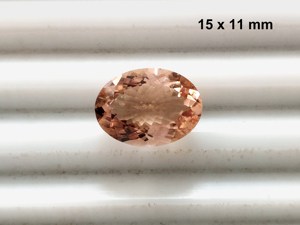 Pierre précieuse Morganite pêche 100% naturelle, taille ovale, clarté immaculée, 16 x 12 mm, 15 x 11 mm, excellente taille, forme ovale, pour bijoux - Product Image 2