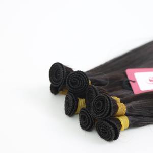 Calidad de lujo 20 pulgadas recto 100% Remy doble dibujado A ++ máquina de extensiones de cabello humano vietnamita doble trama 1B Natural - Product Image 1