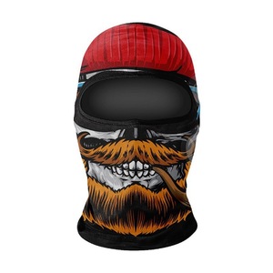 Masque de ski fantôme Cheap Black Full Face Polyester 3D Sublimation Print Balaclava for Motorcycle Riding Fishing Cycling - Product Image 4