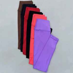 Women High Elastic Casual Leggings Seamless Yoga Pants Workout Tummy Control Soft Fabric Sportswear Athletic Running High <b>Waist</b> - Product Image 6