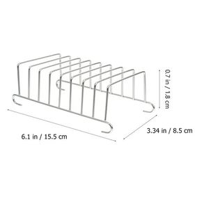 Porte-tranches de pain en acier inoxydable fantaisie argenté pour morceaux de pain Accessoires de cuisine Rangement et organisation à domicile Porte-toasts - Product Image 4
