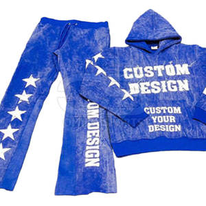 Survêtement confortable à imprimé bouffant pour hommes avec imprimé texturé unique Survêtement à imprimé bouffant pour hommes de style urbain - Product Image 1