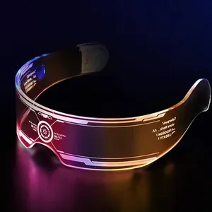2023 sıcak satış Light-Up oyuncaklar Led gözlük renkli Led Glow karanlık parti malzemeleri Light Up parti gözlüğü Led
