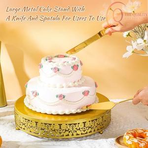 Moderno Soporte Redondo para Tartas de Metal con Base Estable, Perfecto para Celebraciones y Eventos - Product Image 5