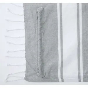 Serviette de plage en coton recyclé Praia, gadgets écologiques - Product Image 5