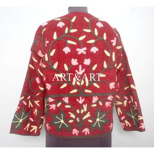 Chaqueta Acolchada de Algodón 100% Bordada para Mujer, Estilo Bohemio Retro, Transpirable y Ecológica, Suministro al por Mayor de Fábrica - Product Image 5