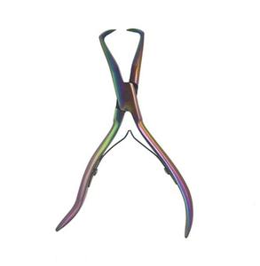 Pince à cheveux en acier inoxydable de 5,5 pouces avec deux crochets, outils de retrait des extensions de cheveux en kératine - Product Image 1