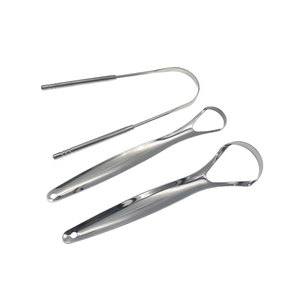 SHEARS BEAUTY Grattoir de langue compact en acier inoxydable et acrylique, réutilisable, écologique, durable, qualité A+ pour voyage et usage domestique - Product Image 1