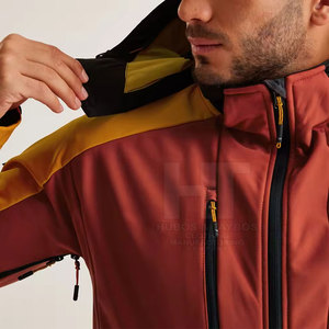 Veste Softshell d'hiver pour hommes de haute qualité avec col montant et logo avant à capuche dernier style respirant écologique - Product Image 6