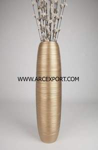 Artículos de decoración de estilo de Metal de acero dorado, nuevos artículos elegantes, grandes jarrones de flores de diseño antiguo para proveedores mayoristas - Product Image 5