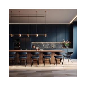 Muebles de cocina Servicio OEM Alta calidad Nuevo panel modular moderno Gabinete de cocina de madera MDF con revestimiento laminado - Product Image 2