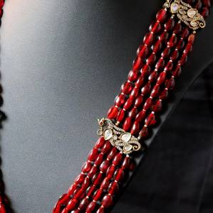 Collier de couches de perles géométriques colorées faites à la main bijoux de mode artistique à la mode unisexe pour la fête et le cadeau - Product Image 3