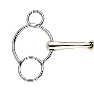 Horse Racing Horse Products Horse Universal Gag Bit Snaffle 3 Ring Mouth Piece Fat Outdoor Sports Stainless Steel - Product Image 4