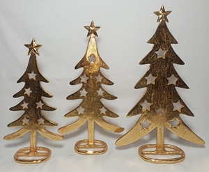 Escultura de Metal decorativa de árbol de Navidad de escritorio de mesa de Venta caliente para vacaciones hogar Decoración de Navidad artesanías de Metal - Product Image 4