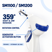YYF SM1100 Instrument de scellement vasculaire laparoscopique vétérinaire réutilisable de 10 mm et 37 cm avec morsure droite à double ouverture