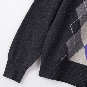 Wholesale Custom Made Men <b>Argyle</b> <b>Sweater</b> and Winter <b>Sweater</b> Round Neck Fashionable Warm and Slim Fit Pullover Stylish <b>Sweater</b> - Product Image 5