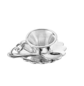 Tasse à thé et soucoupe en acier inoxydable poli brillant, épaisse, très vendue, résistante à la chaleur, pour la maison et le bureau - Product Image 2