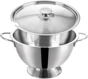 OEM Wholesale Heavy Duty Stainless Steel <b>Soup</b> Tureen <b>Pot</b> with Lid Bulk Multipurpose Serving Bowl for Hotels & Home Dining - Product Image 2