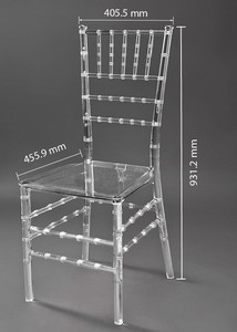 Chaises d'hôtel modernes en polypropylène polycarbonate Chiavari de style Tiffany, écologiques et personnalisées, pour hôtels, villas, salons - Product Image 2