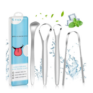 Rust-Resistant Stainless Steel <b>Plastic</b> Portable U-Shaped Tongue <b>Scraper</b> Long-Term Use Eco-Friendly Non-Toxic Tongue Cleaning - Product Image 3