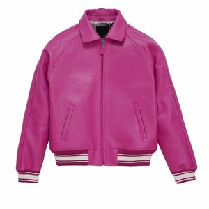 แจ็คเก็ตหนัง Cowhide แฟชั่นแบบกําหนดเองของผู้ชายคุณภาพระดับพรีเมียมชั้นนํา / ขายส่งแพทช์ OEM เปล่าซิปแจ็คเก็ตหนังระบายอากาศ - Product Image 3