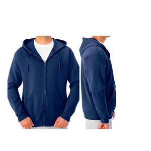 Sweat à capuche unisexe personnalisé 100% coton avec fermeture éclair, style streetwear automne-hiver, double poche, fabricant OEM - Product Image 5