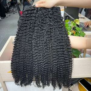 ผมดิบหยิกหยักศกสำหรับต่อผมมนุษย์ - Product Image 1