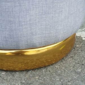 Contemporary 32x32x40cm GDSF006 Fabric-Covered Tufted Ottoman <b>Stool</b> Removable Metal Footstool for <b>Bedroom</b> Perfect As Bench - Product Image 5