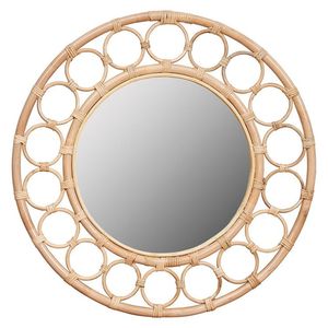 Miroir décoratif en métal naturel pour décoration de mariage Fleurs décoratives Art mural Osier Décoration intérieure Miroirs ronds artisanaux en Inde - Product Image 4