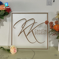 Signe acrylique avec votre texte ou logo personnalisé bureau vitrine surélevé plaque signalétique réception salon signe impression UV logo d'entreprise