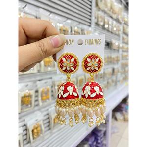 Pendientes de joyería fina cristiana de la India Étnico Egipto Joyería india para mujer Pendientes de tuerca Pendientes bohemios clásicos Jhumka - Product Image 2