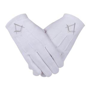 Freemasons White Real Kid Guantes de cuero Guantes de vestir masónicos de cuero blanco con bordado personalizado Guantes masónicos All Atam - Product Image 1
