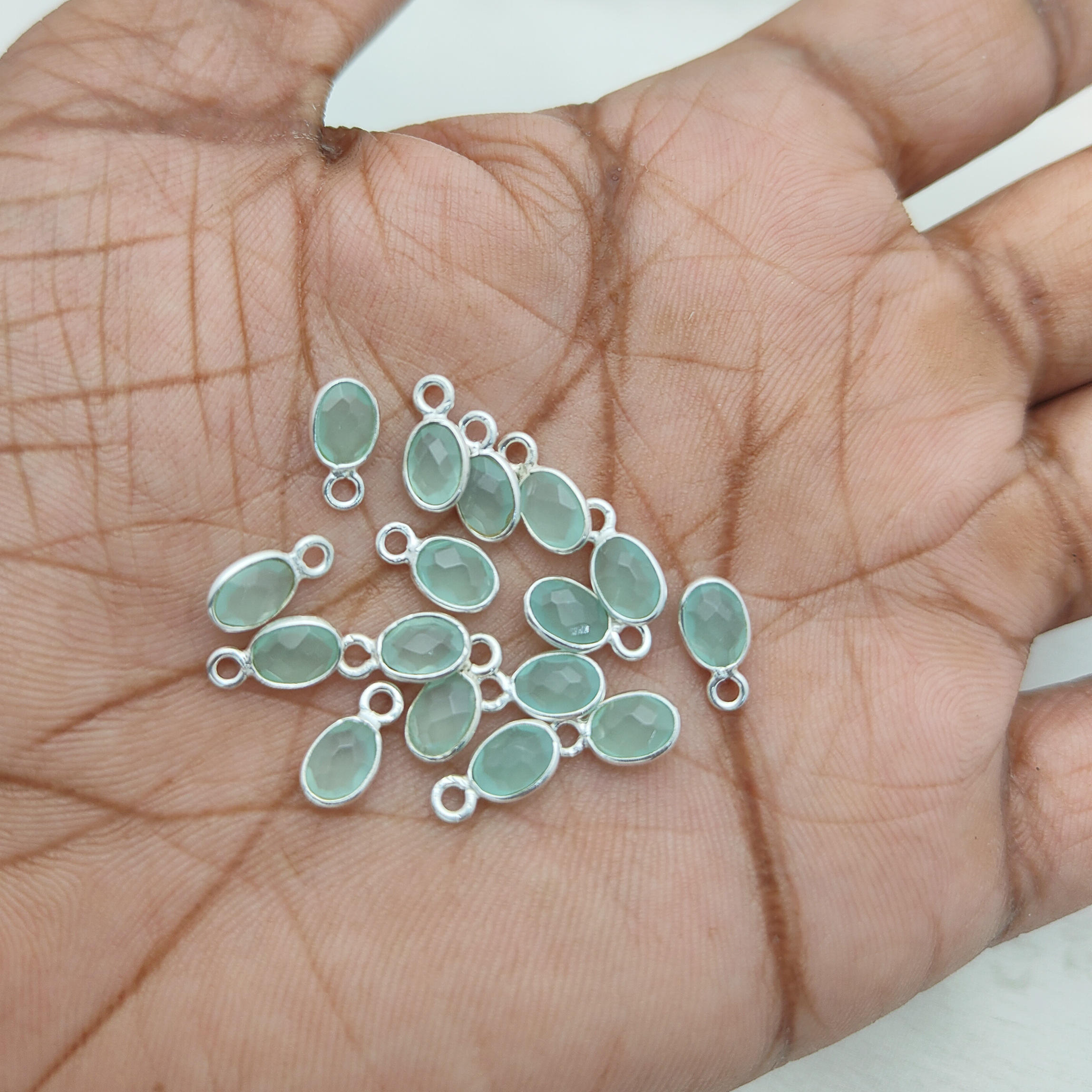 Aqua Chalcedony Silver