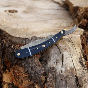 Professional Damascus Stainless Steel <b>Straight</b> <b>Razor</b> Reusable Folding Shaving <b>Razors</b> for Barbers Shaving Professionals - Product Image 4