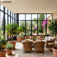 Fenêtres panoramiques, grandes fenêtres en verre, insonorisées, cadre en aluminium, fenêtre fixe du sol au plafond pour projet de villa