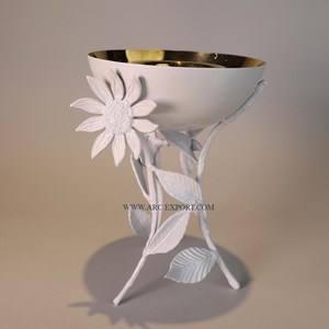 Poder noir enduit métal rond Oud Bakhor fleur conception métal laiton or couleur support Vintage grande taille décor à la maison brûleur - Product Image 6