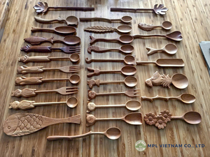 Cuchara de Madera Estilo Americano Ecológica, Hecha a Mano en Vietnam por Artesanos Expertos, Duradera, Apta para Lavavajillas, para Utensilios de Cocina Ecológicos - Product Image 4