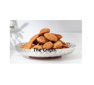 Bol de service au chocolat en bois et en cuir fait à la main forme ronde servant des collations à dessert bol pour la vaisselle - Product Image 4