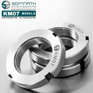 ตัวล็อค KM07น๊อตตัวล็อกเพลาแบบเมตริกที่แม่นยำ M35X1.5สำหรับยึดสเตนเลสสตีล - Product Image 5