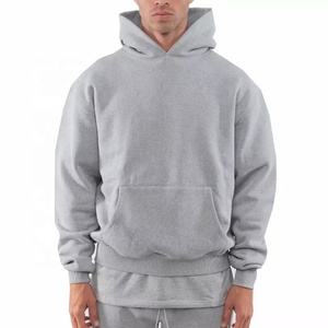 Sweat-shirt à capuche pour homme, 100% coton, épais, décontracté, surdimensionné - Product Image 5