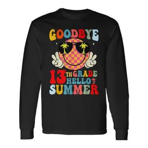 Adiós 13.º grado, ¡Hola verano! Camiseta promocional de manga larga para graduados de primer grado - Product Image 1