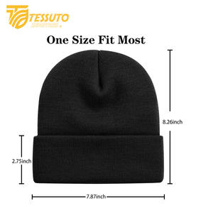 Bonnet à broderie 3D à la mode hiver chaud Logo personnalisé de haute qualité 100% acrylique unisexe - Product Image 2