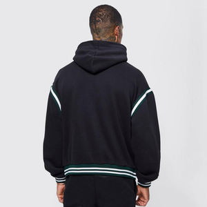 Sweat-shirt à capuche en molleton français lourd personnalisé en gros, impression par broderie, sweat-shirt délavé à l'acide pour hommes - Product Image 3