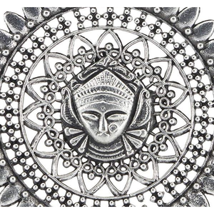 Oxidised Durga <b>Ring</b> Fashionable <b>Adjustable</b> Alloy Jewelry with Rose 18K Gold Plating Trendy Inlay Style Free <b>Size</b> for Gift - Product Image 3