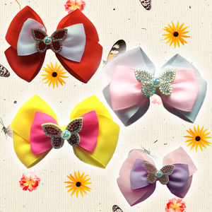 Fiocchi Decorativi per Capelli con Spilla e Gioielli Fantasia a Forma di Farfalla, Disponibili in Coppia - Product Image 6