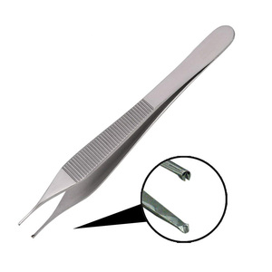 คีมผ่าตัด Adson tissue คีมตรง1X2ฟัน4.34นิ้ว Adson สีน้ำตาลคีมผ่าตัดทั่วไปตามสั่ง - Product Image 4