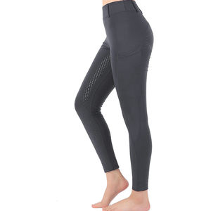 Leggings de Equitación de Cintura Alta Personalizados para Mujer, Diseño de Panel de Malla, Antideslizantes, Pantalones Ajustados de Montar a Caballo - Product Image 6