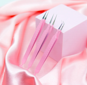 Marque privée 90 degrés rose Volume Extensions de cils pince à épiler couleur Extension de cils pince à épiler pour l'épilation - Product Image 4