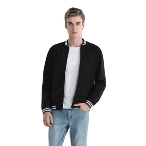 Men's Casual Sportswear Solid Color Winter Bomber Jackets Stand Collar Slim Design for Autumn for Daily Use or Sports - Product Image 1