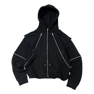 Personnalisé Vintage Solide Zip-up Hoodies pour Hommes Soleil-Faded Hommes À La Mode D'hiver À Capuche Veste Respirant Élégant Streetwear - Product Image 1